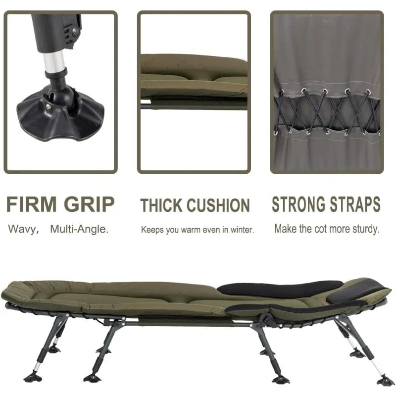 Camping Cot for Adults up to 330Lbs
