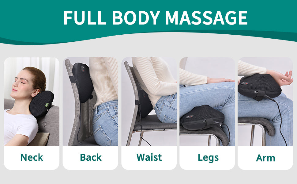 Shiatsu Massage Pillow Deep-Kneading Electric Massager