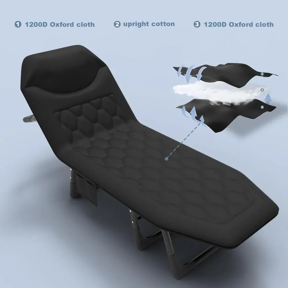 Folding Cot, All-in-One Portable Indoor/Outdoor