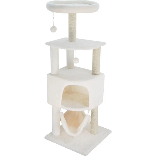 45" Cat Tree for Indoor Cats with Scratching Post