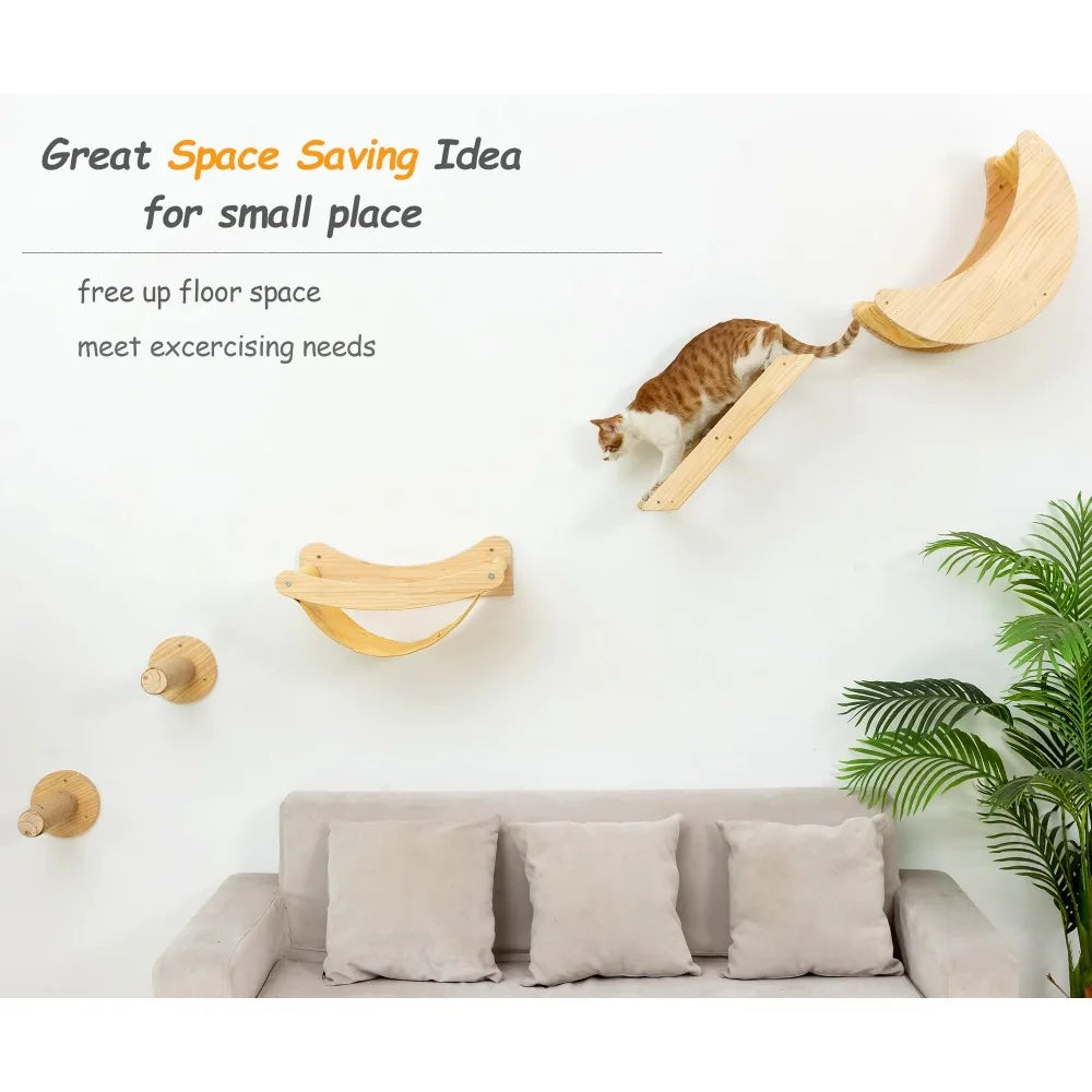 Wall Mounted Lounging and Play Components for Your Cat