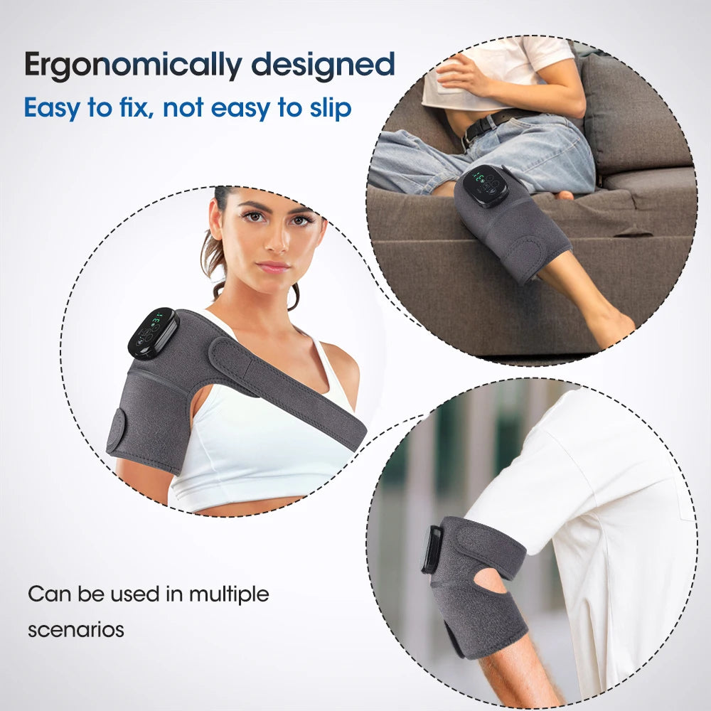 EMS Fully Adjustable Elbow Knee Shoulder Heated Massager