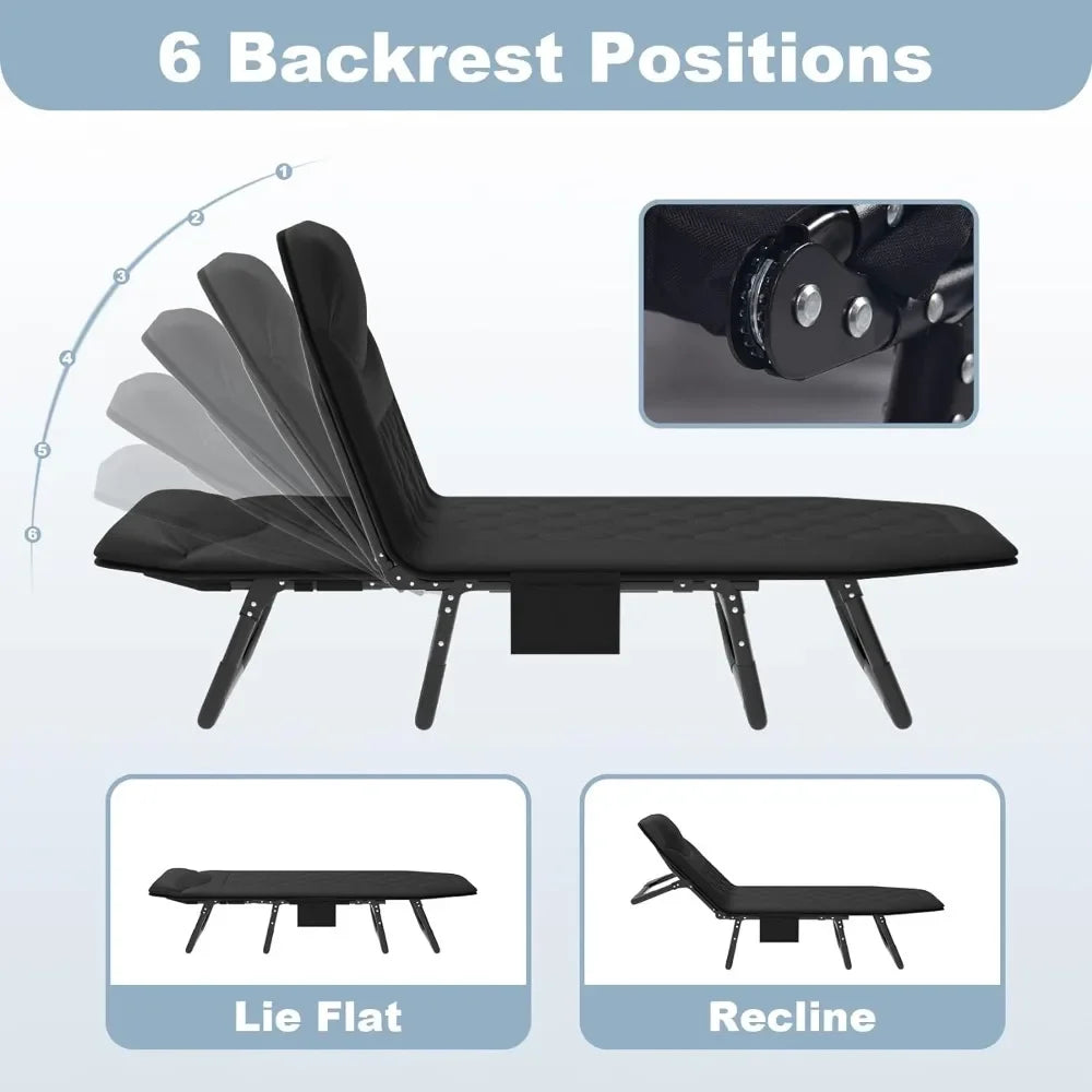 Folding Cot, All-in-One Portable Indoor/Outdoor